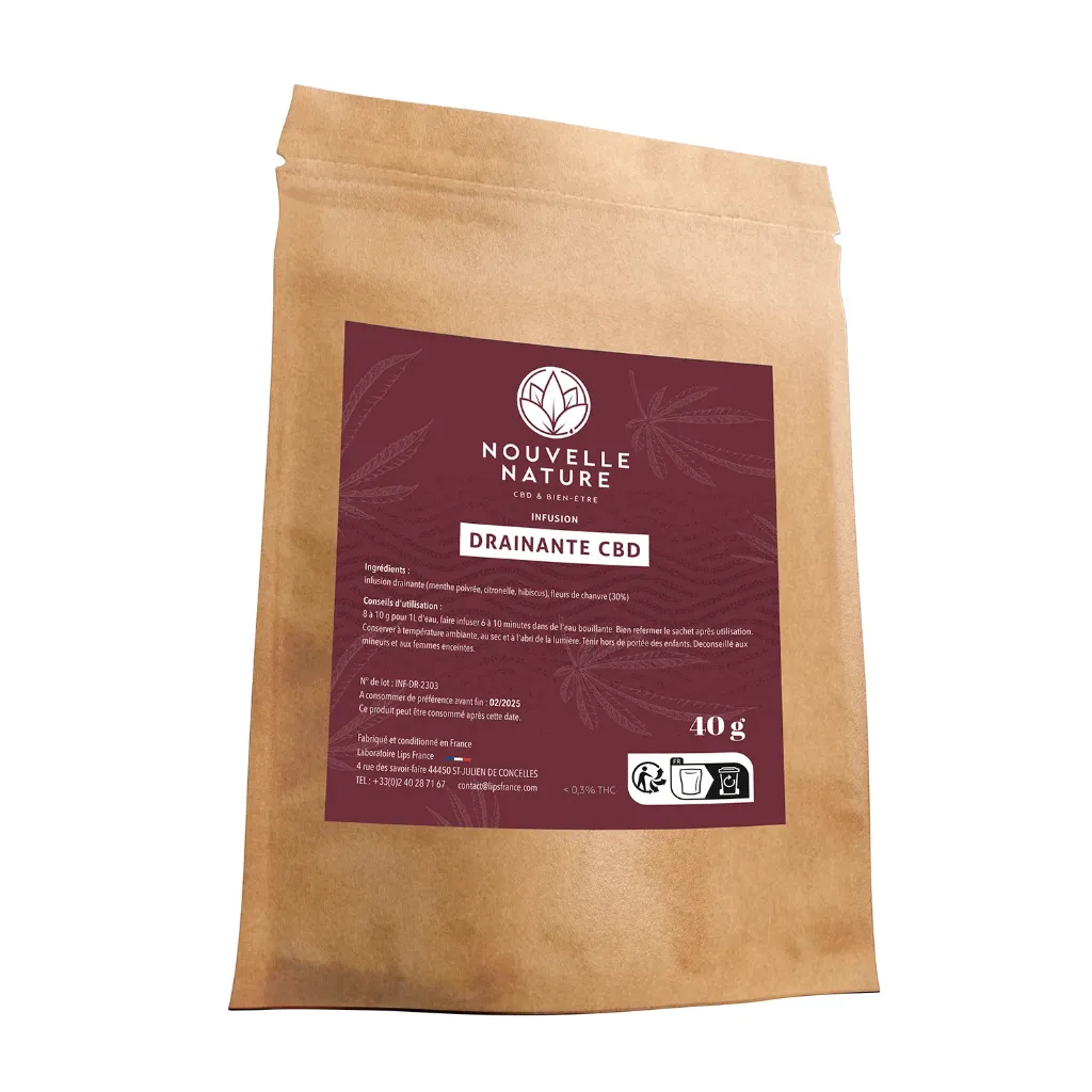 [2393-5295] Infusion CBD Drainante 40g - Nouvelle Nature